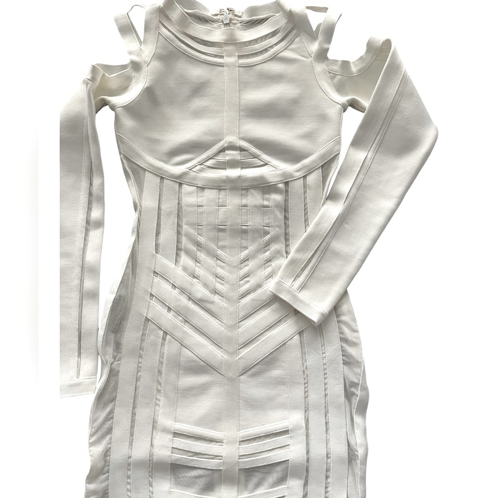 White Body-con Bandage Dress